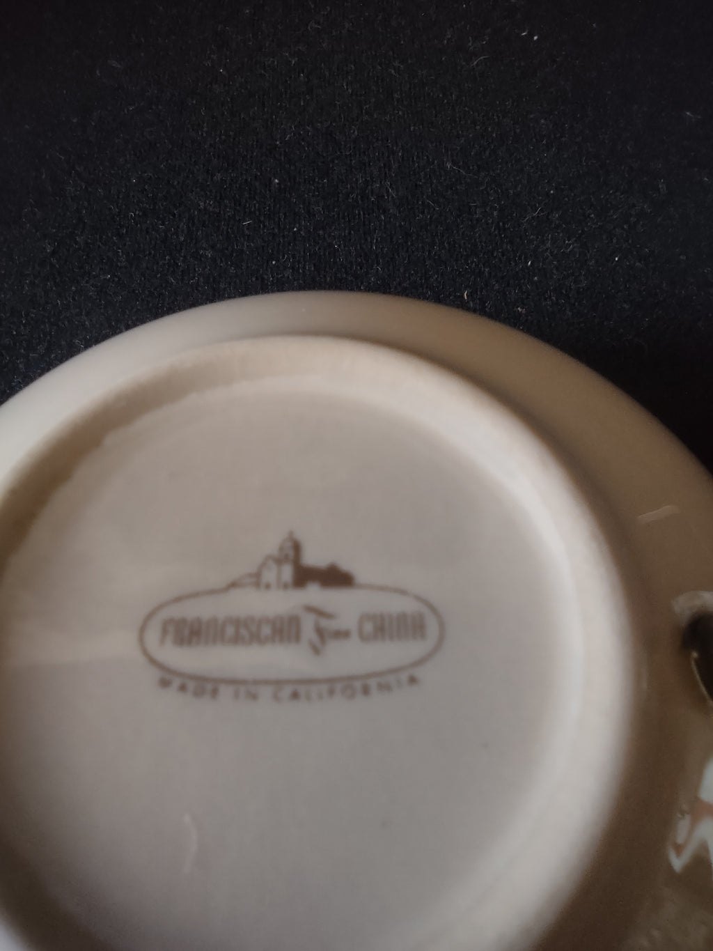 Vintage Franciscan Sandalwood Cup & Saucer Set Platinum Rim [6809]