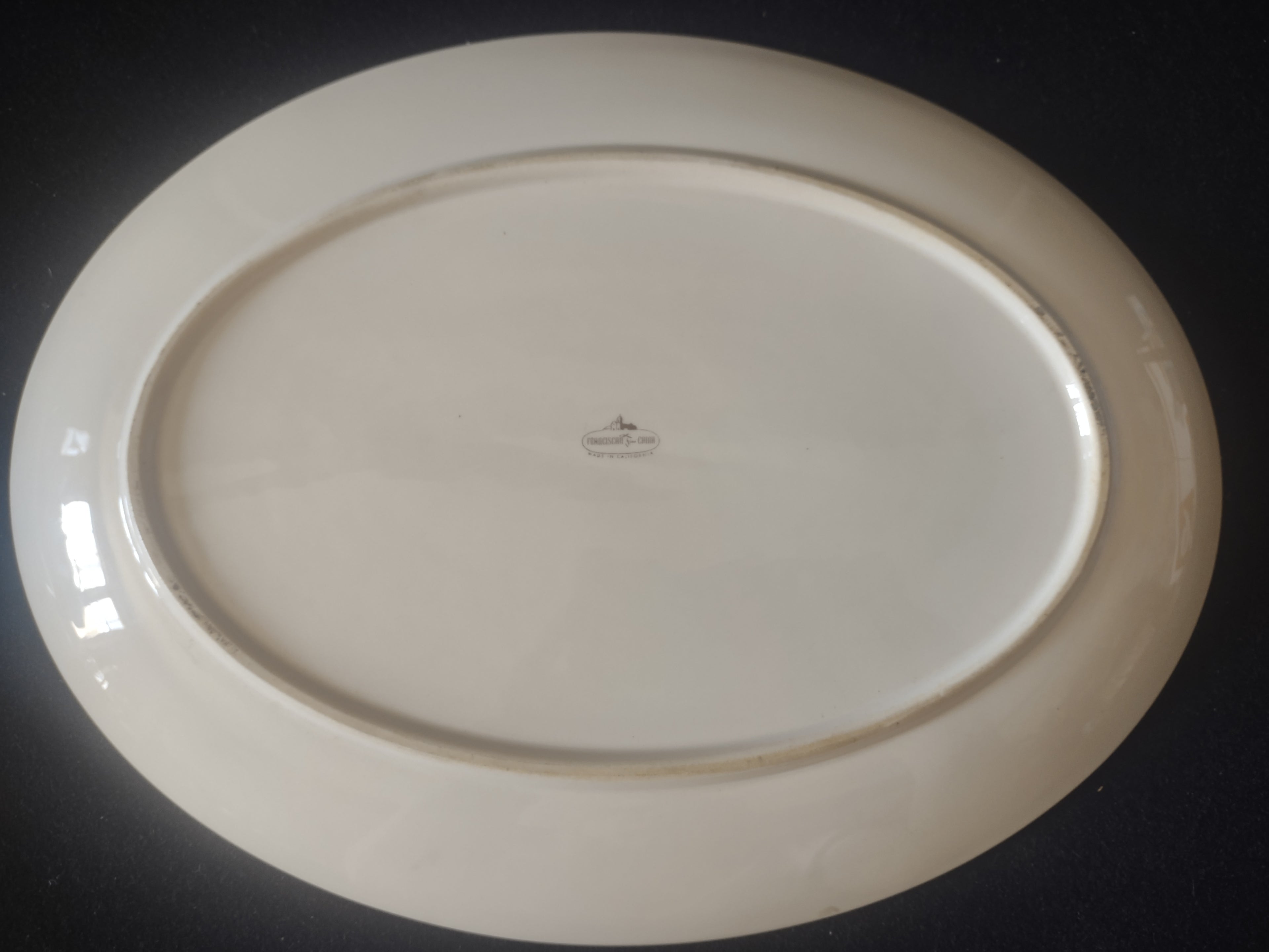 Vintage Franciscan Fine China Sandalwood Oval Platter 12" [6811]