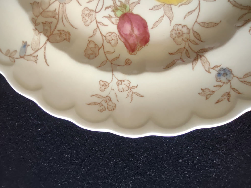 Vintage Vernon Kilns Vernon Rose Hand Painted Scalloped Plate 7" [6813]
