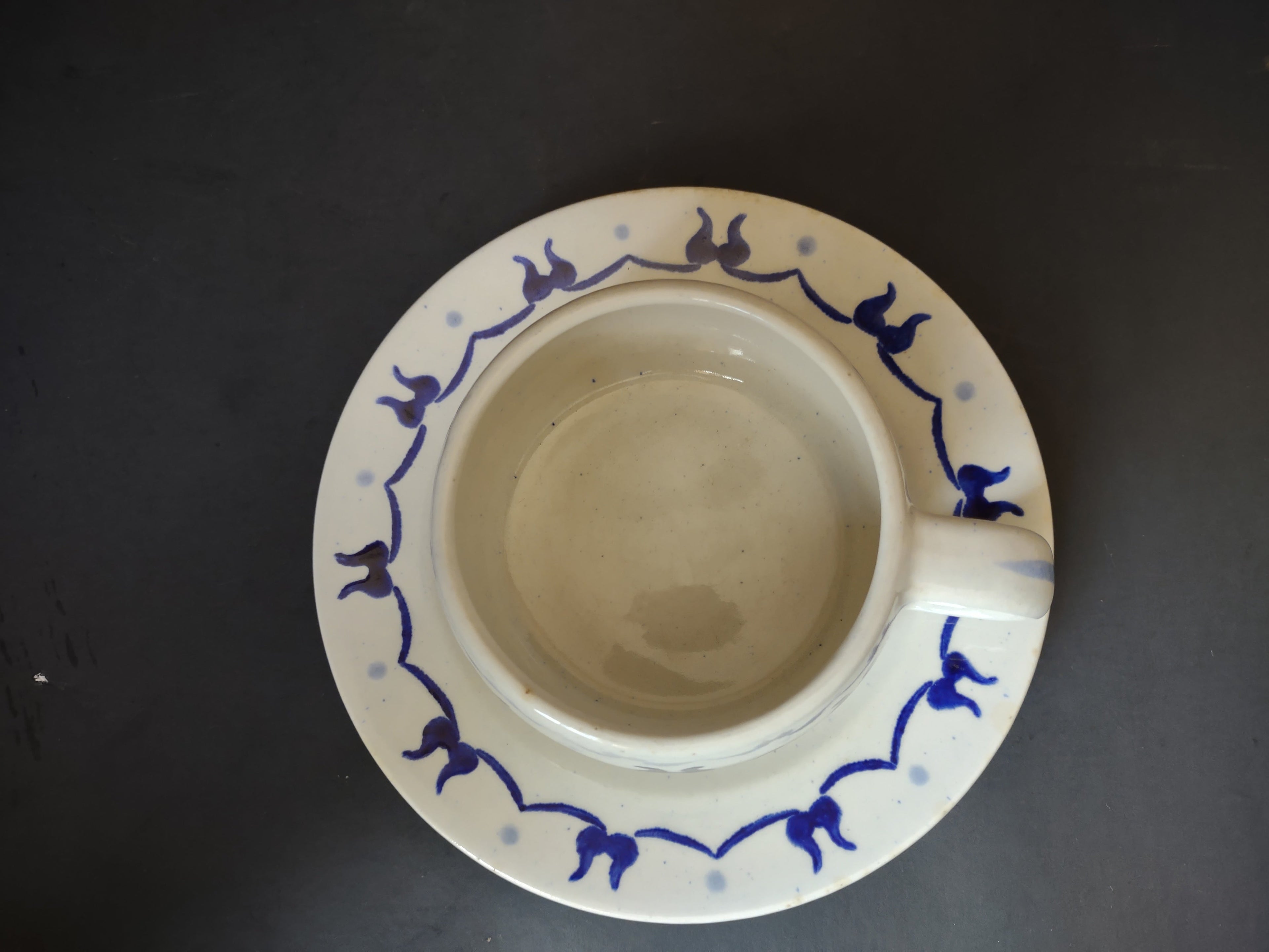 Vintage Metlox Poppytrail Homestead Provincial Cup and Saucer Set - bottom view showing both backstamps