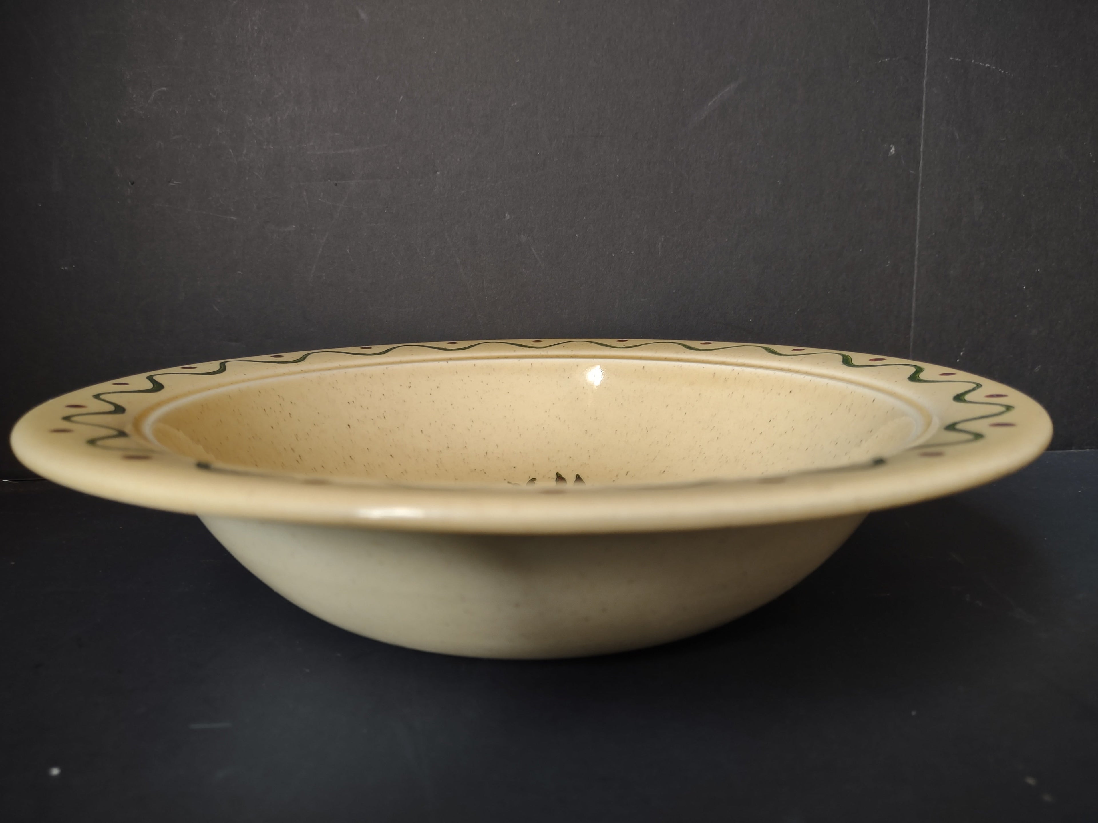 Vintage Metlox Poppytrail California Provincial Rooster Bowl - side profile
