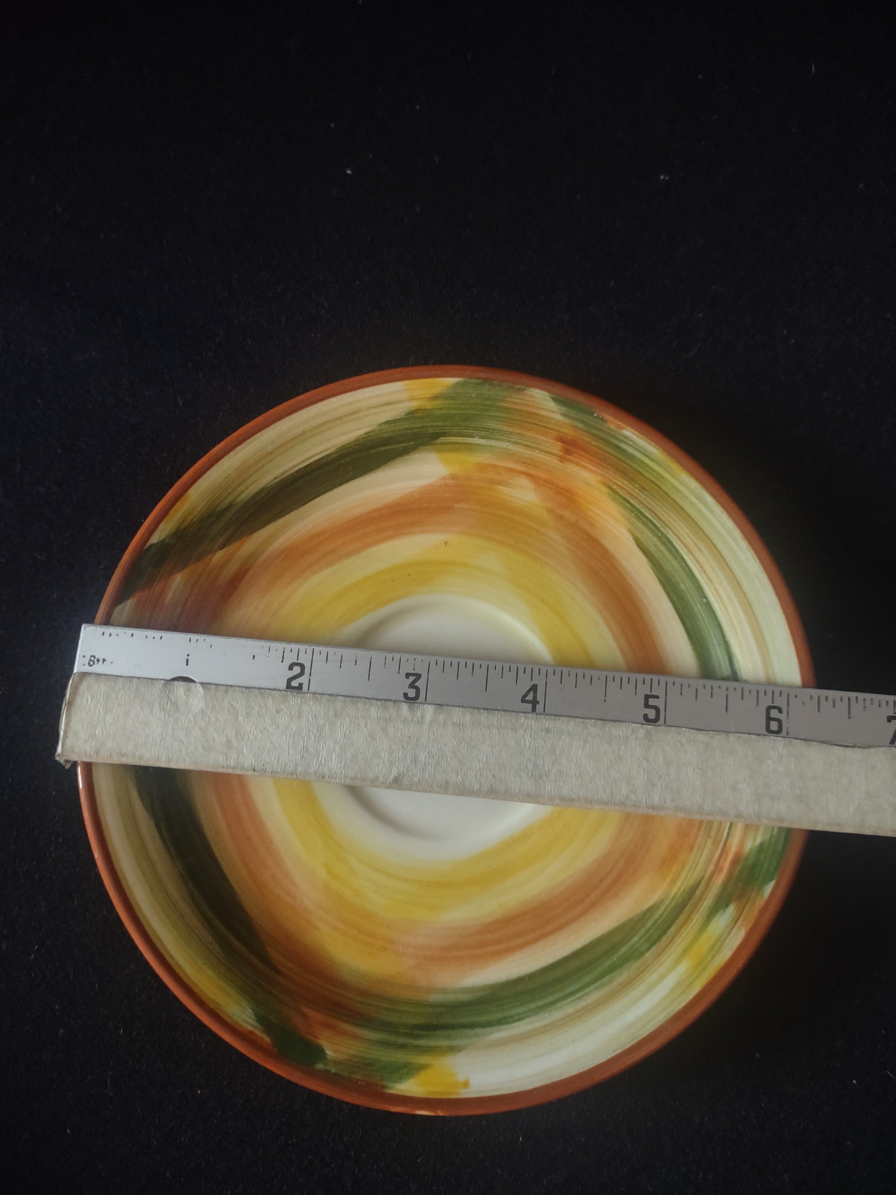 Vernon Kilns Homespun backstamp reading Under Glaze Hand Painted