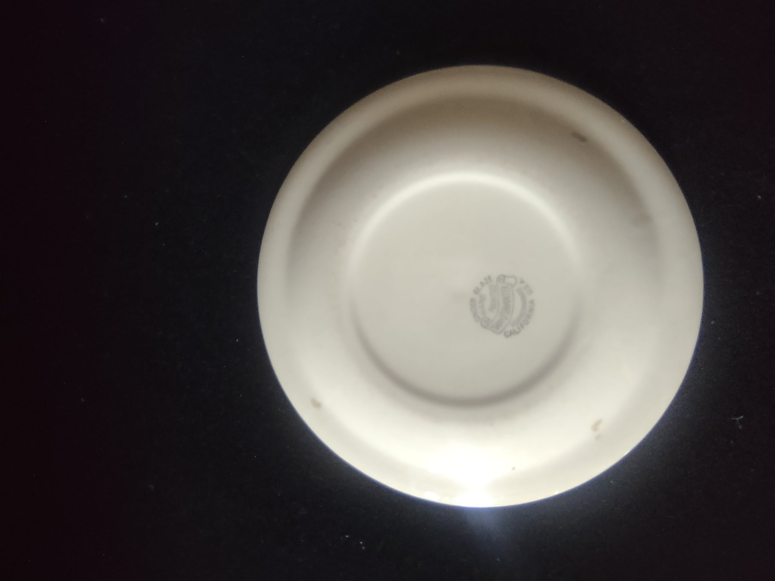 Tam O'Shanter backstamp: Under Glaze Hand Painted, Tam O'Shanter Dinnerware, California USA