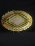 Vernonware Tam O'Shanter platter angled rim and pattern detail