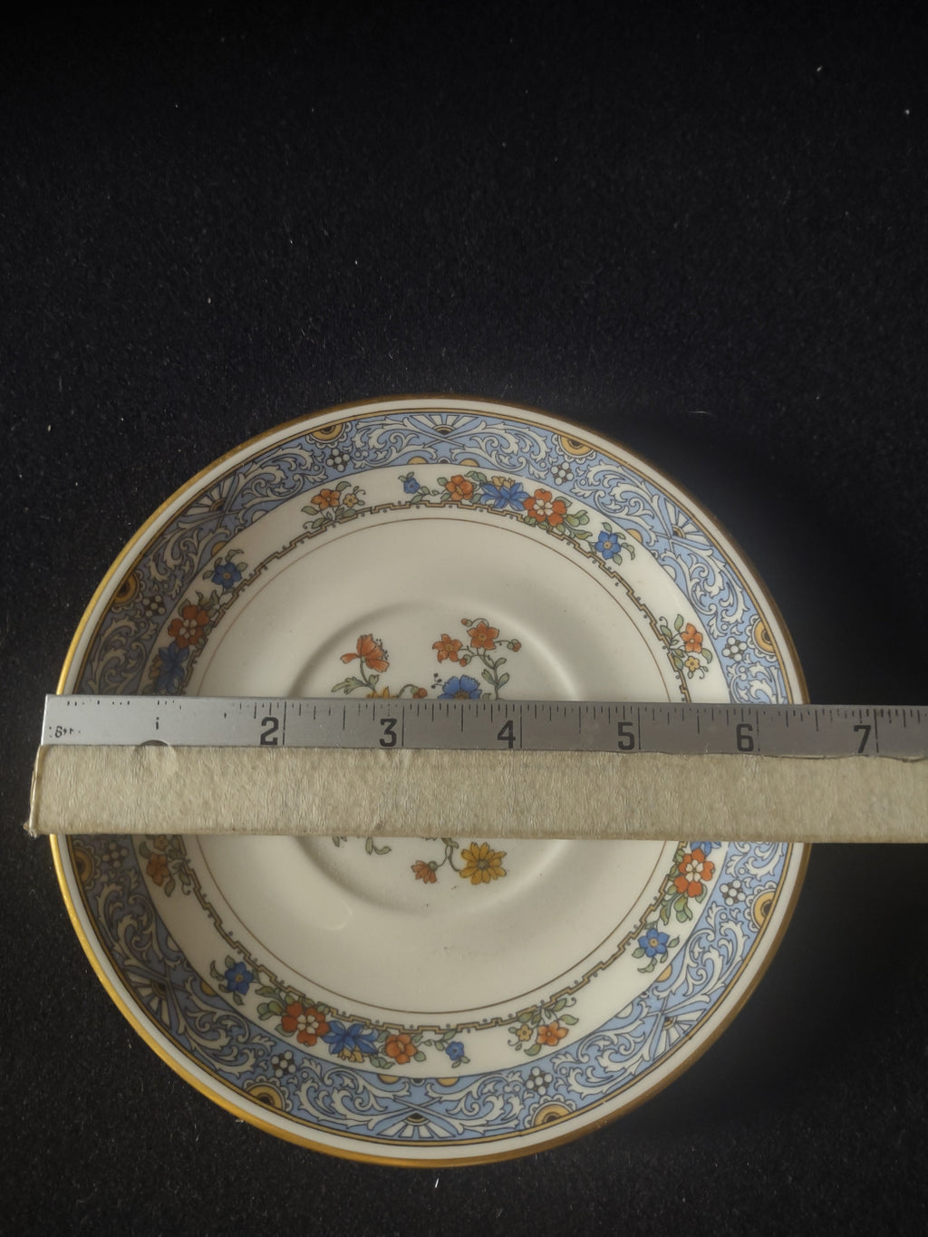 Coxon Belleek Boulevard saucer backstamp bottom view