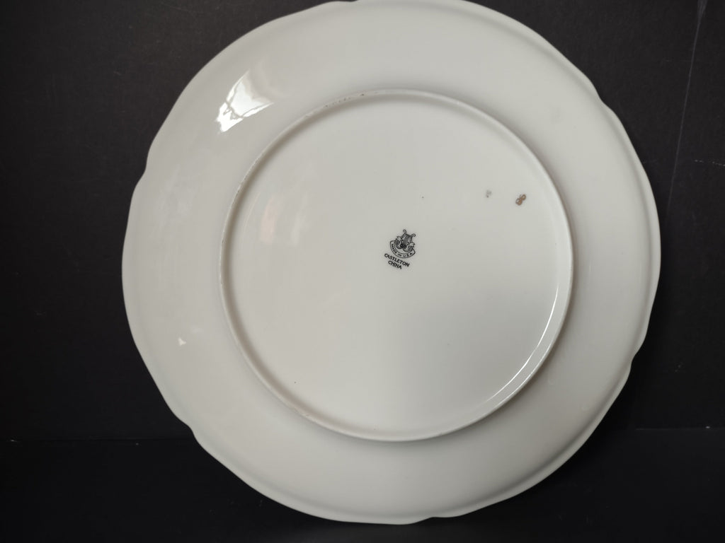 Castleton China York Rose plate backstamp close-up, Made in USA