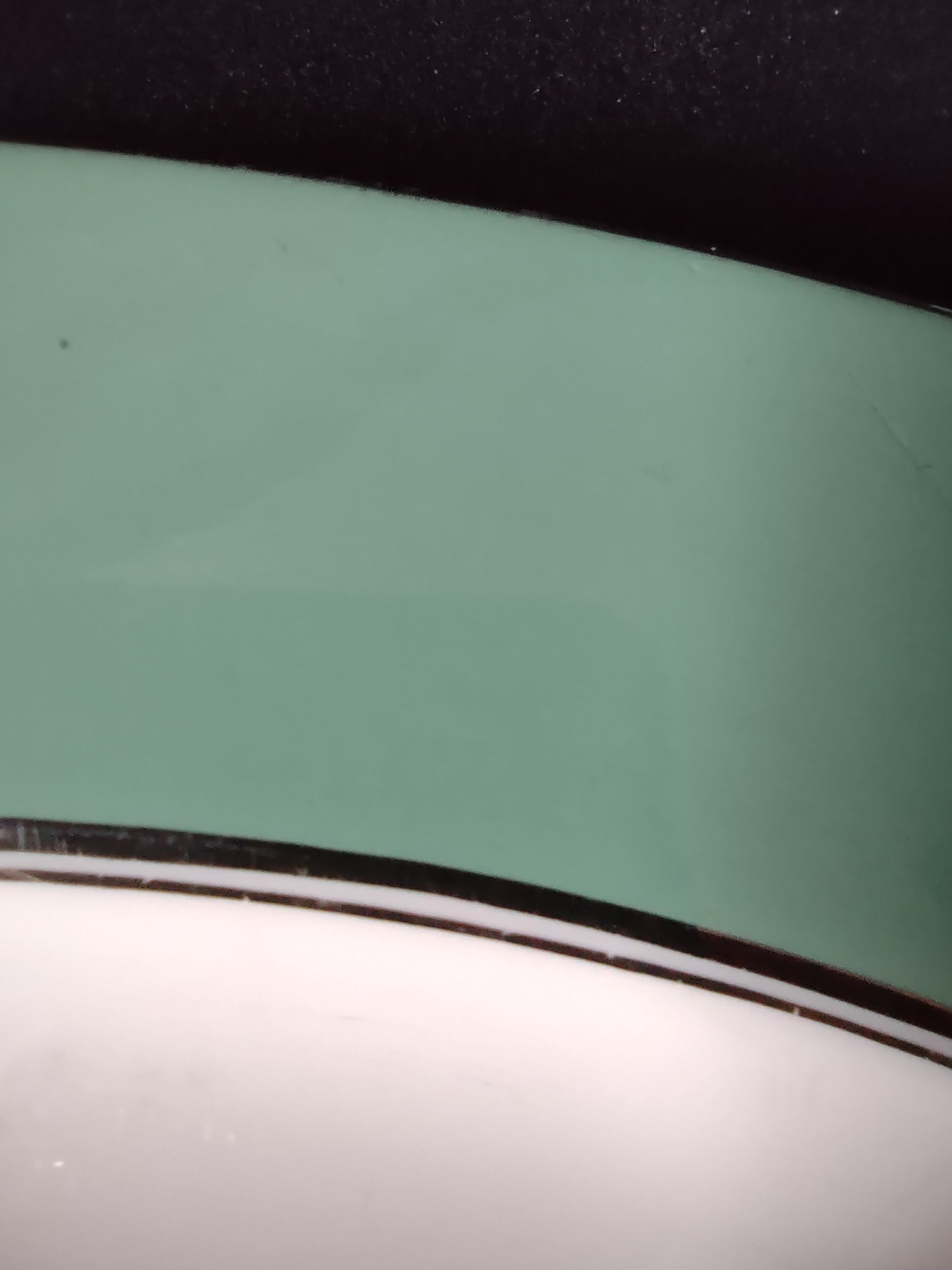 Vintage Shenango Gateway China Michele oval platter - top view with tape measure showing approximately 13 inches