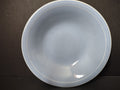 Vintage Russel Wright American Modern ice blue coupe soup bowl back view showing plain glaze and foot ring