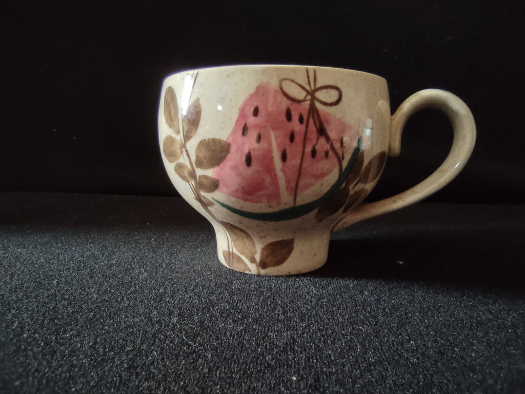 Vintage Red Wing Hand Painted Tampico Cup USA - top-down view showing interior