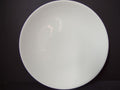 Vintage Peter Terris Original white coupe plate - front face view showing clean all-white rimless design
