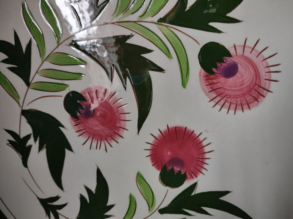 Vintage Stangl Pottery Thistle plate - single plate close-up front view