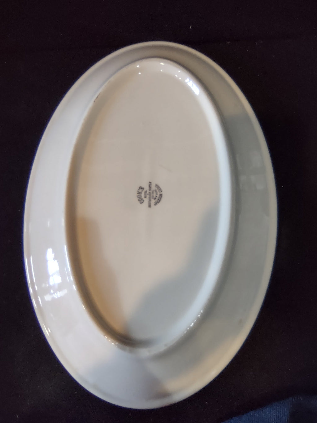 Vintage Jackson China Pink Hummingbird Floral Oval Platter - additional detail view