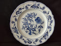 Vintage Blue Danube Cobalt Blue Onion Floral Scalloped Plate [6900]