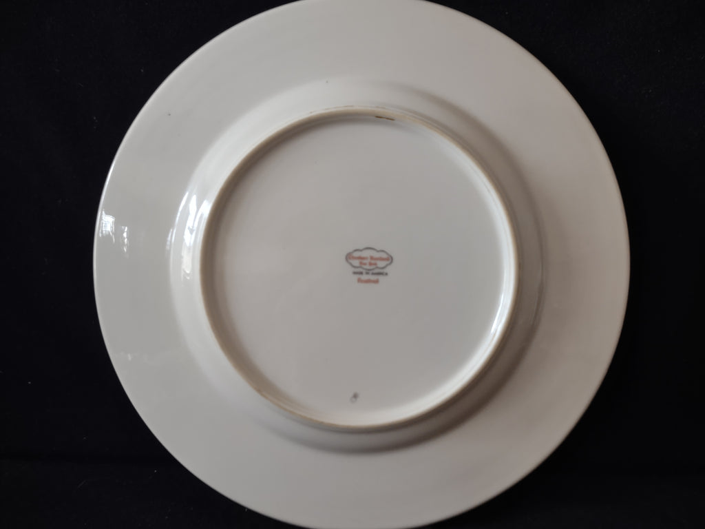 Vintage Castleton Fine China Festival Fuchsia Floral Dinner Plate USA [6885]