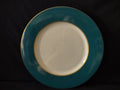 Vintage Castleton China Teal & Gold Trim Dinner Plate Made in USA [6884]