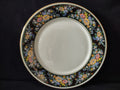 Vintage Oxford Bone China Sutton Place Black Floral Gold Trim Dinner Plate [6883]
