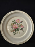 Vintage Harker Royal Gadroon Pink Wild Rose Embossed Rim Dinner Plate [6894]