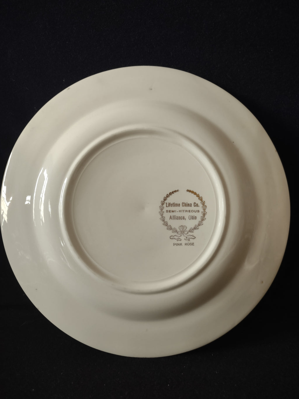 Vintage Lifetime China Co Pink Rose Pink Border Dinner Plate [6893]