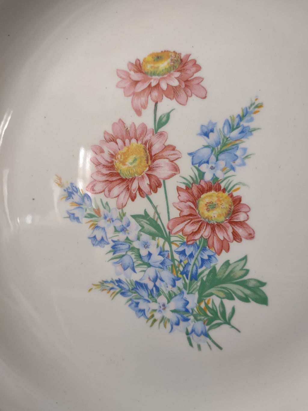 Vintage Cosmopolitan Dinnerware Diana Pink Daisy 23K Gold Plate [6892]