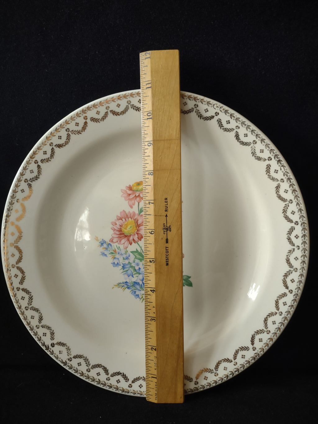 Vintage Cosmopolitan Dinnerware Diana Pink Daisy 23K Gold Plate [6892]