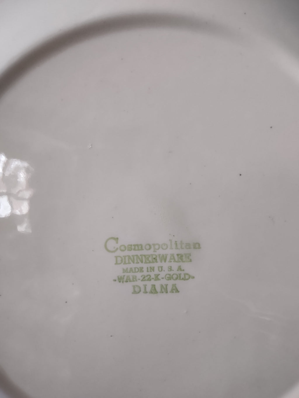 Vintage Cosmopolitan Dinnerware Diana Pink Daisy 23K Gold Plate [6892]