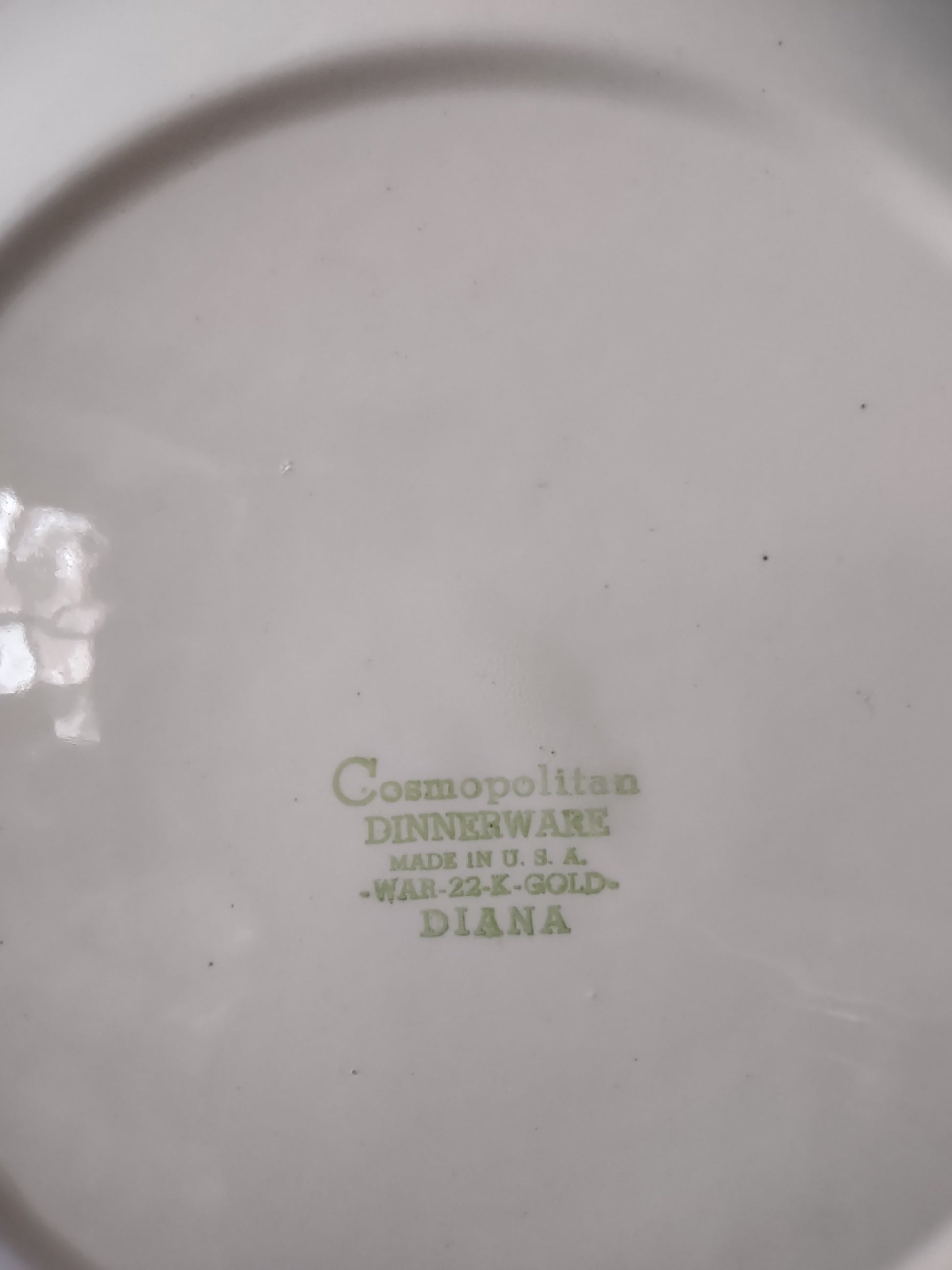 Vintage Cosmopolitan Dinnerware Diana Pink Daisy 23K Gold Plate [6892]