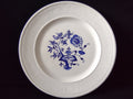 Vintage Shenango China Blue Onion Cobalt Floral Ribbed Dinner Plate [6891]