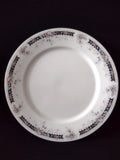 Vintage Gorham Fine China Nocturne Pink Blue Floral Platinum Dinner Plate [6890]