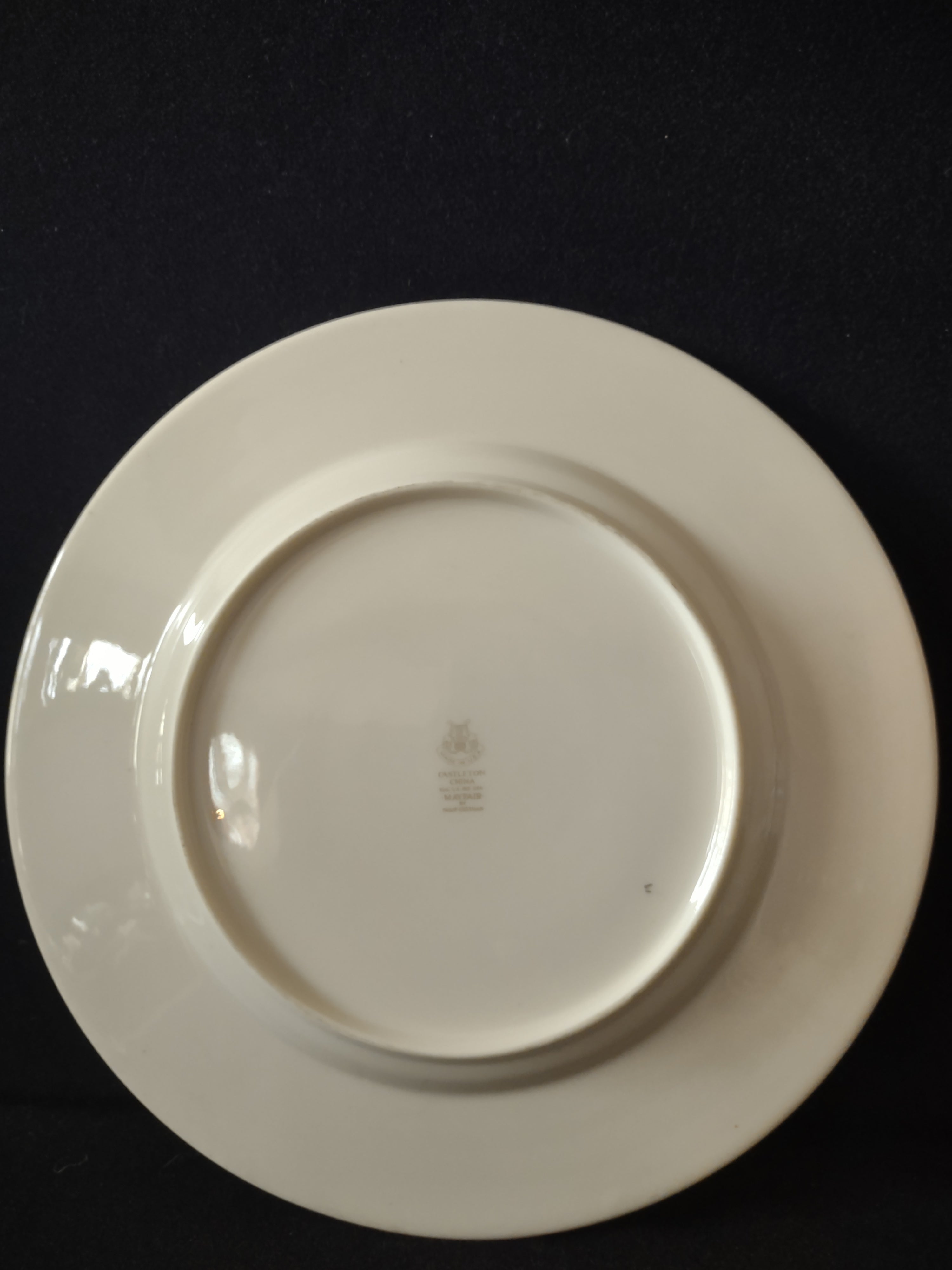 Vintage Castleton China Nocturne Yellow Rose Dinner Plate [6889]