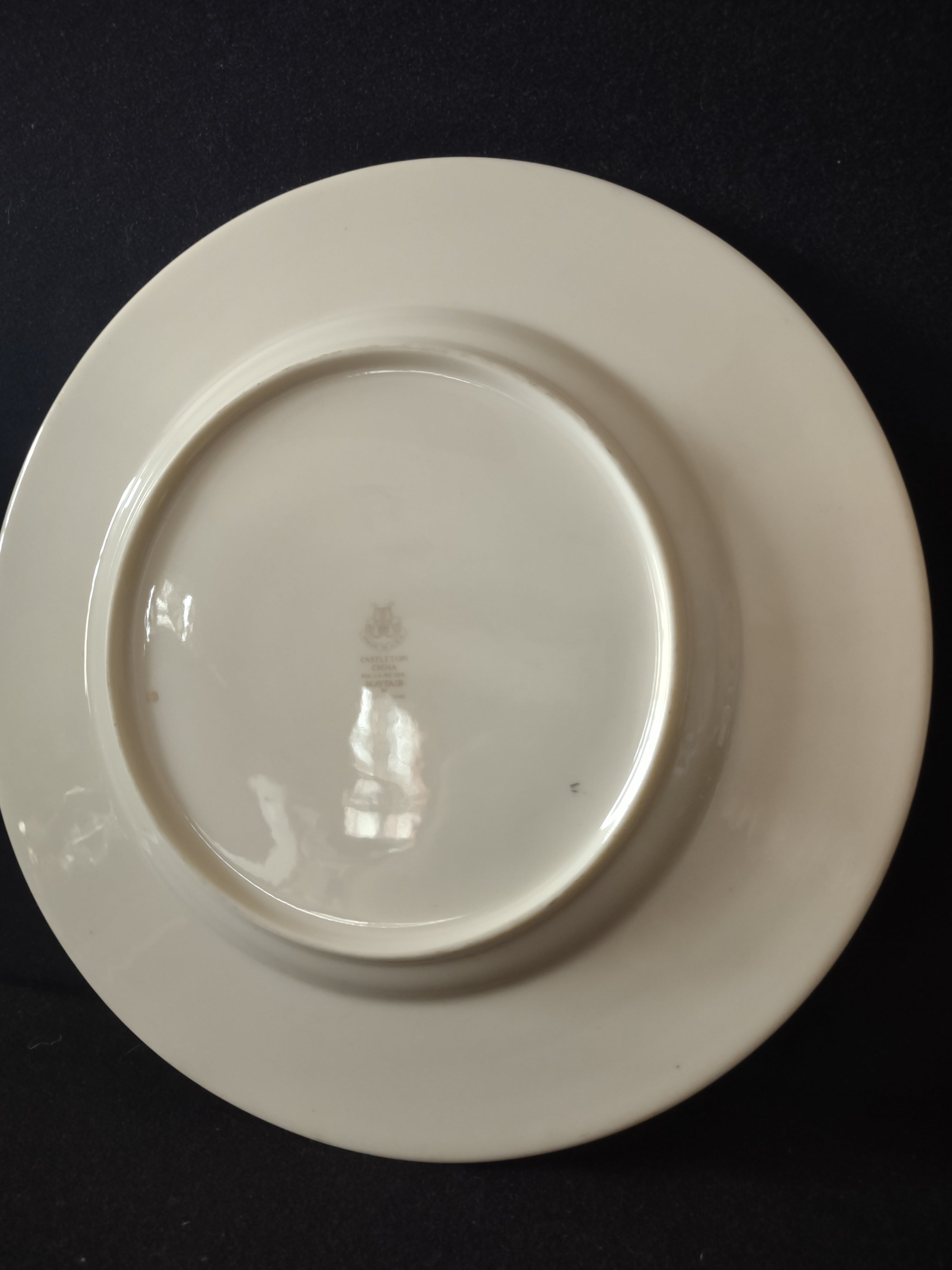 Vintage Castleton China Nocturne Yellow Rose Dinner Plate [6889]