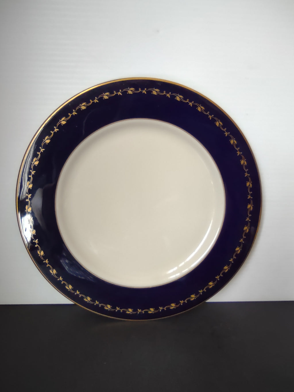 Vintage Gotham Baronim Cobalt Blue & Gold Vine Plate [6888]