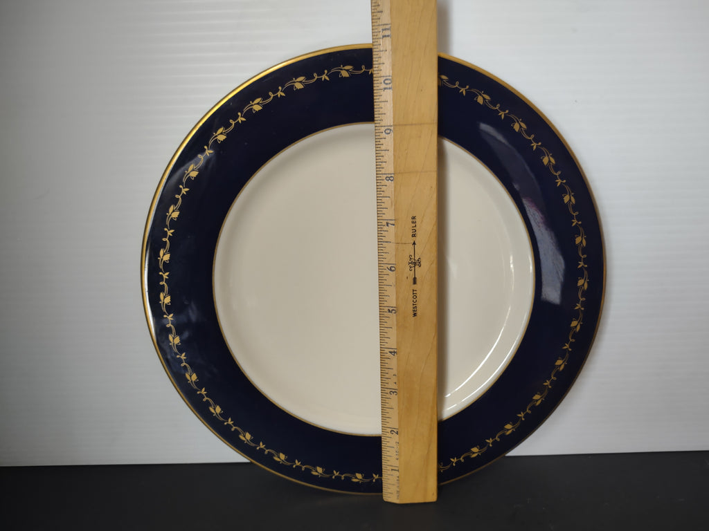 Vintage Gotham Baronim Cobalt Blue & Gold Vine Plate [6888]