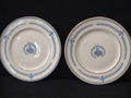 Vintage Lamberton China Puritane Blue Gold Fleur-de-Lis Small Bread Plate x 2 [6887]