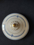 Vintage Lamberton China Puritan Blue & Gold Porcelain Lid [6902]