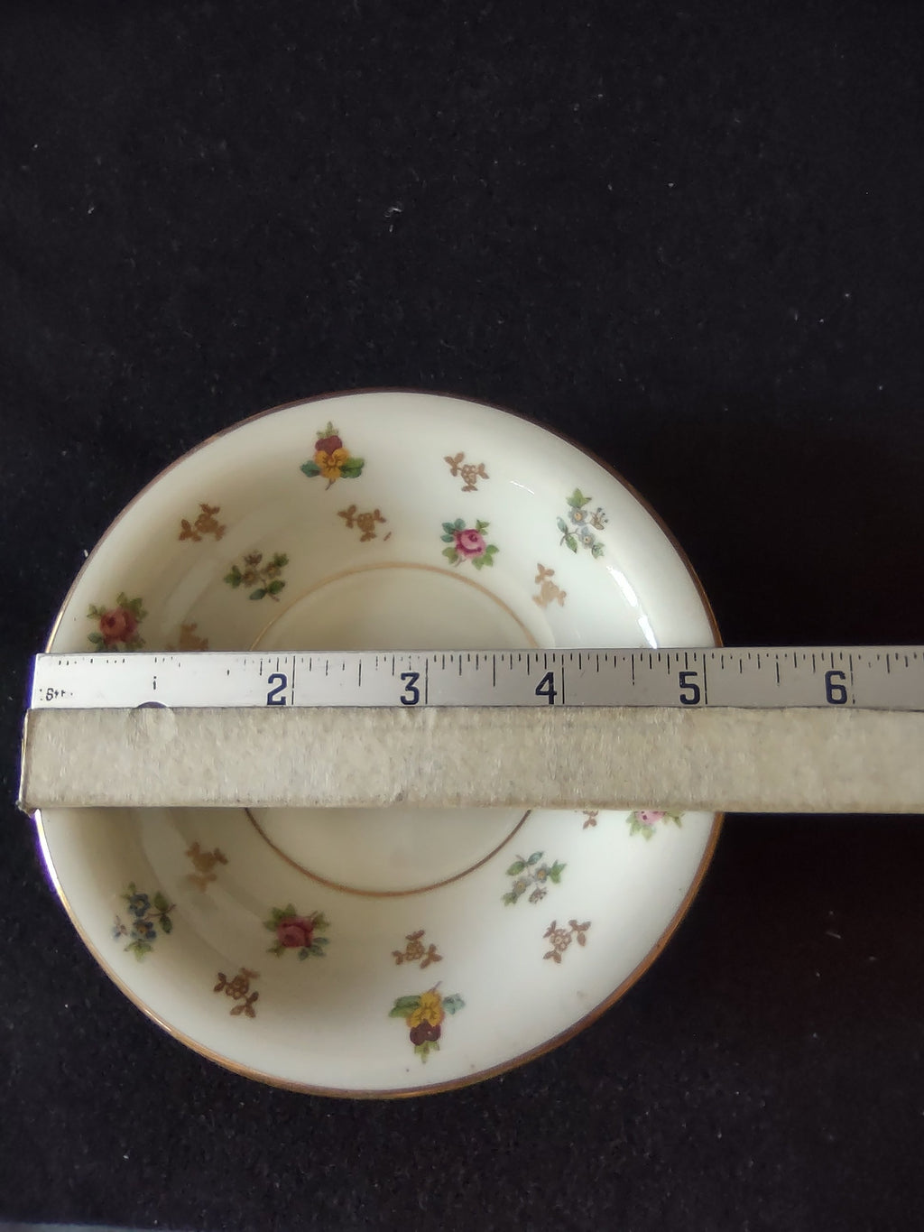 Vintage Lamberton Ivory China Molly Pitcher Berry Bowl Set of 5 [6904] - backstamp showing Lamberton Ivory China mark