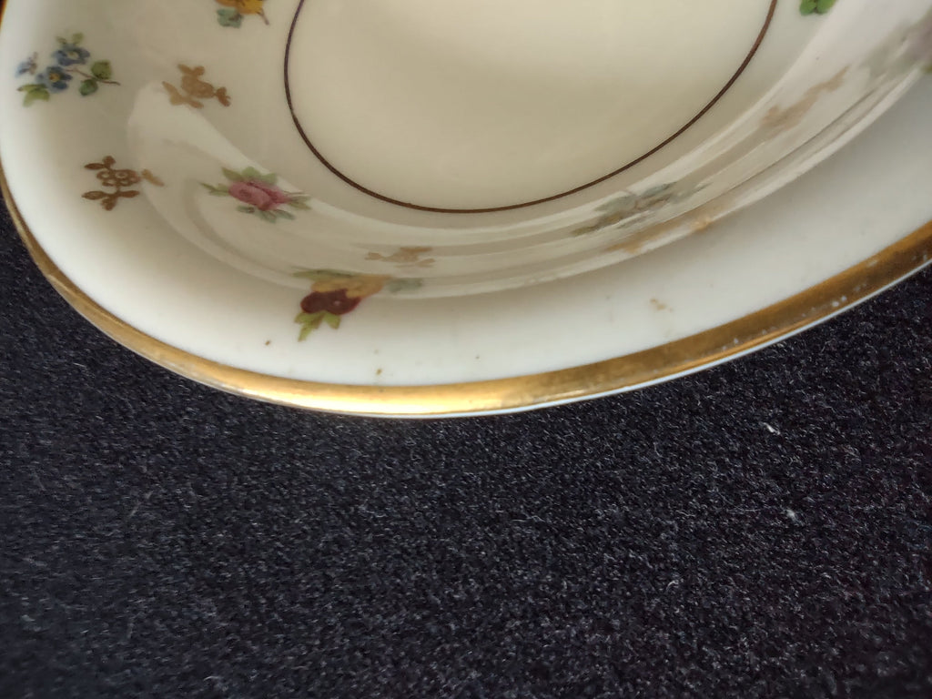 Vintage Lamberton Ivory China Molly Pitcher Berry Bowl Set of 5 [6904] - full set of 5 bowls displayed together