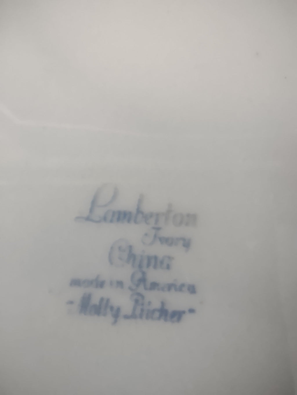 Backstamp — Lamberton China mark on reverse