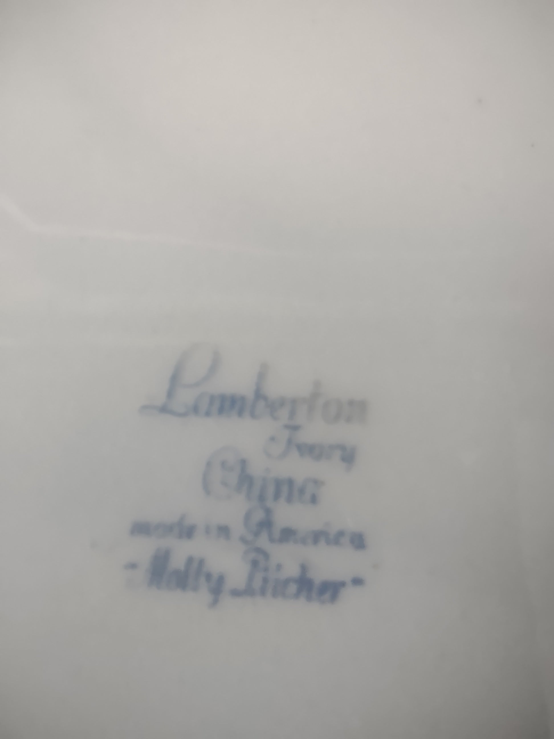 Backstamp — Lamberton China mark on reverse