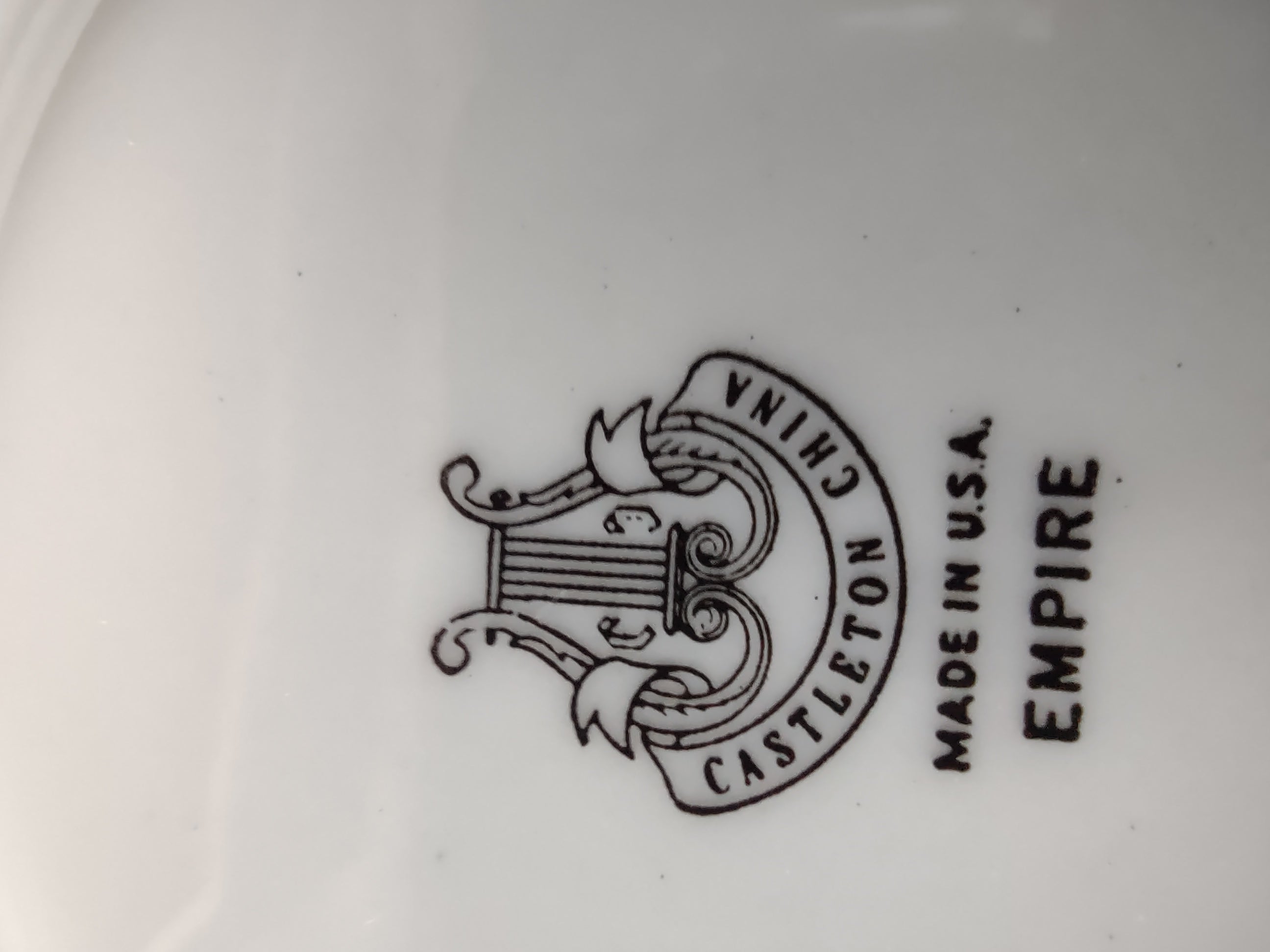 Castleton China Empire backstamp — Made in USA