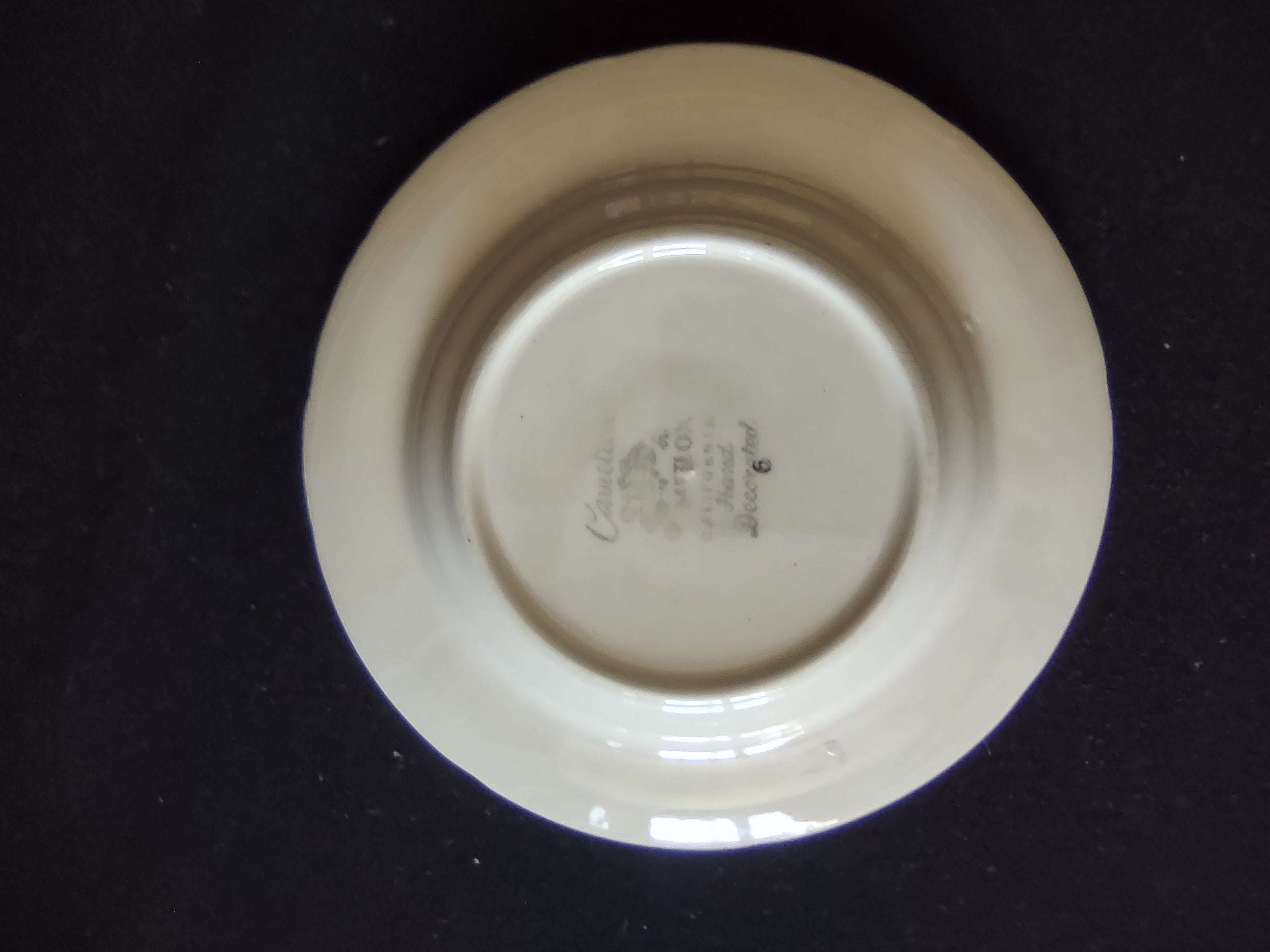 Vintage Metlox Poppytrail Camellia Pink Rose Rimmed Soup Bowl [6910]