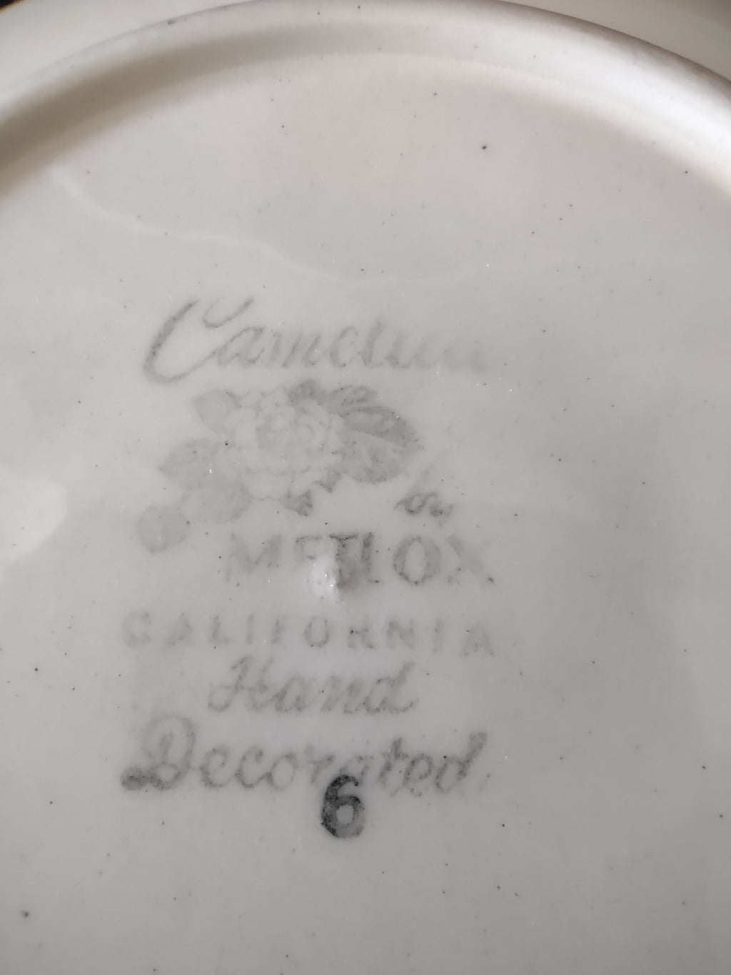 Vintage Metlox Poppytrail Camellia Pink Rose Rimmed Soup Bowl [6910]