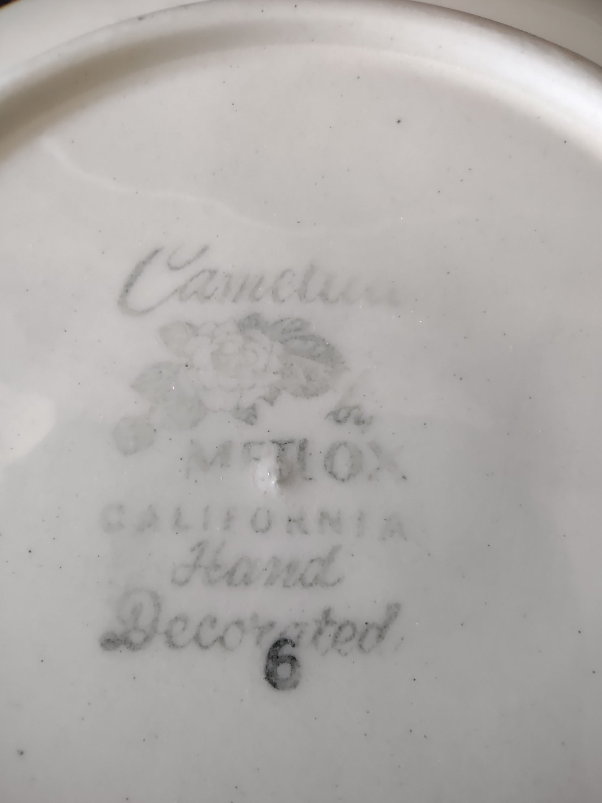 Vintage Metlox Poppytrail Camellia Pink Rose Rimmed Soup Bowl [6910]
