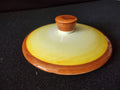 Vintage Yellow & Amber Pottery Casserole Lid Replacement 4" Knob Handle [6911]