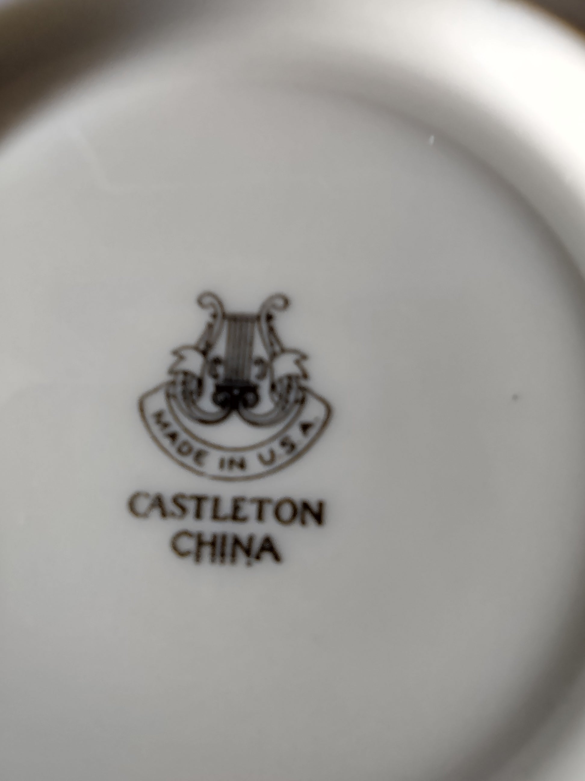 Vintage Castleton China Gold Lily of the Valley Cup & Saucer Set [6913]