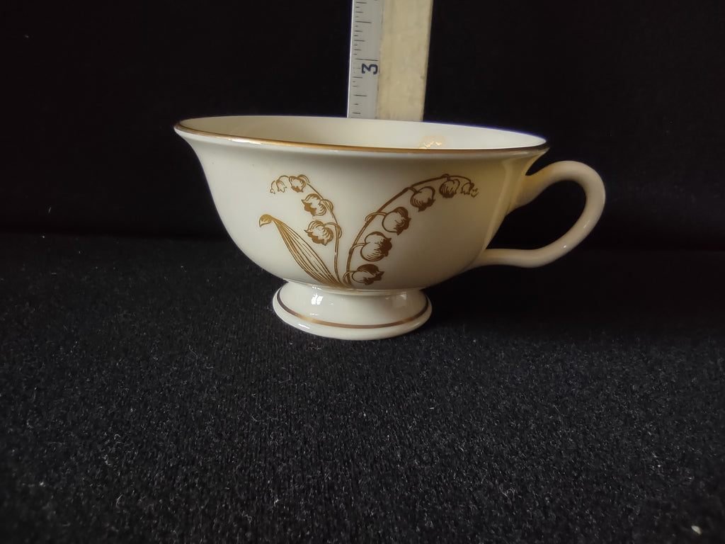 Vintage Castleton China Gold Lily of the Valley Cup & Saucer Set [6913]
