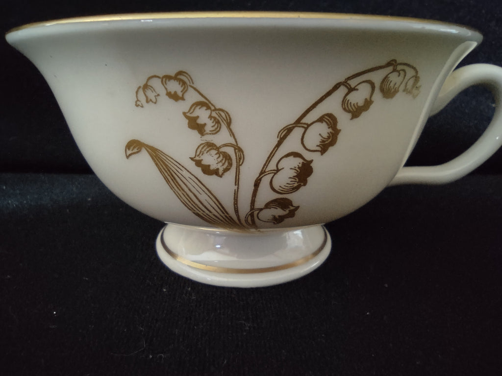 Vintage Castleton China Gold Lily of the Valley Cup & Saucer Set [6913]