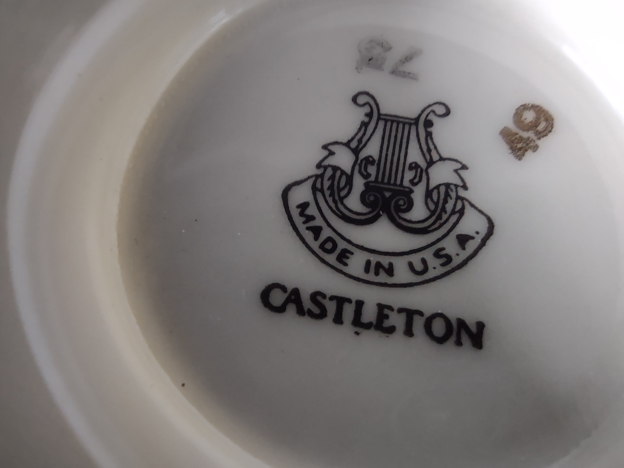 Vintage Castleton China Gold Lily of the Valley Cup & Saucer Set [6913]