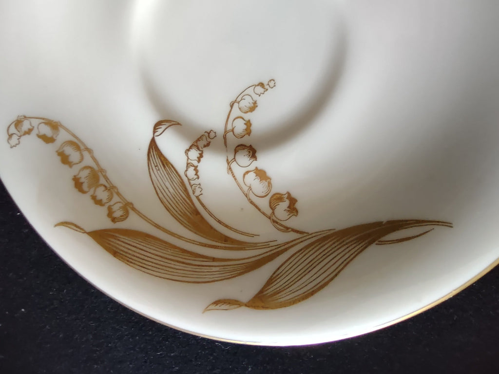 Castleton China Lily of the Valley saucer backstamp Made in USA