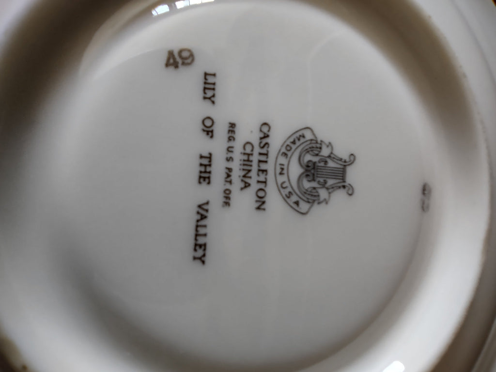 Castleton China Gold Lily of the Valley saucer additional view