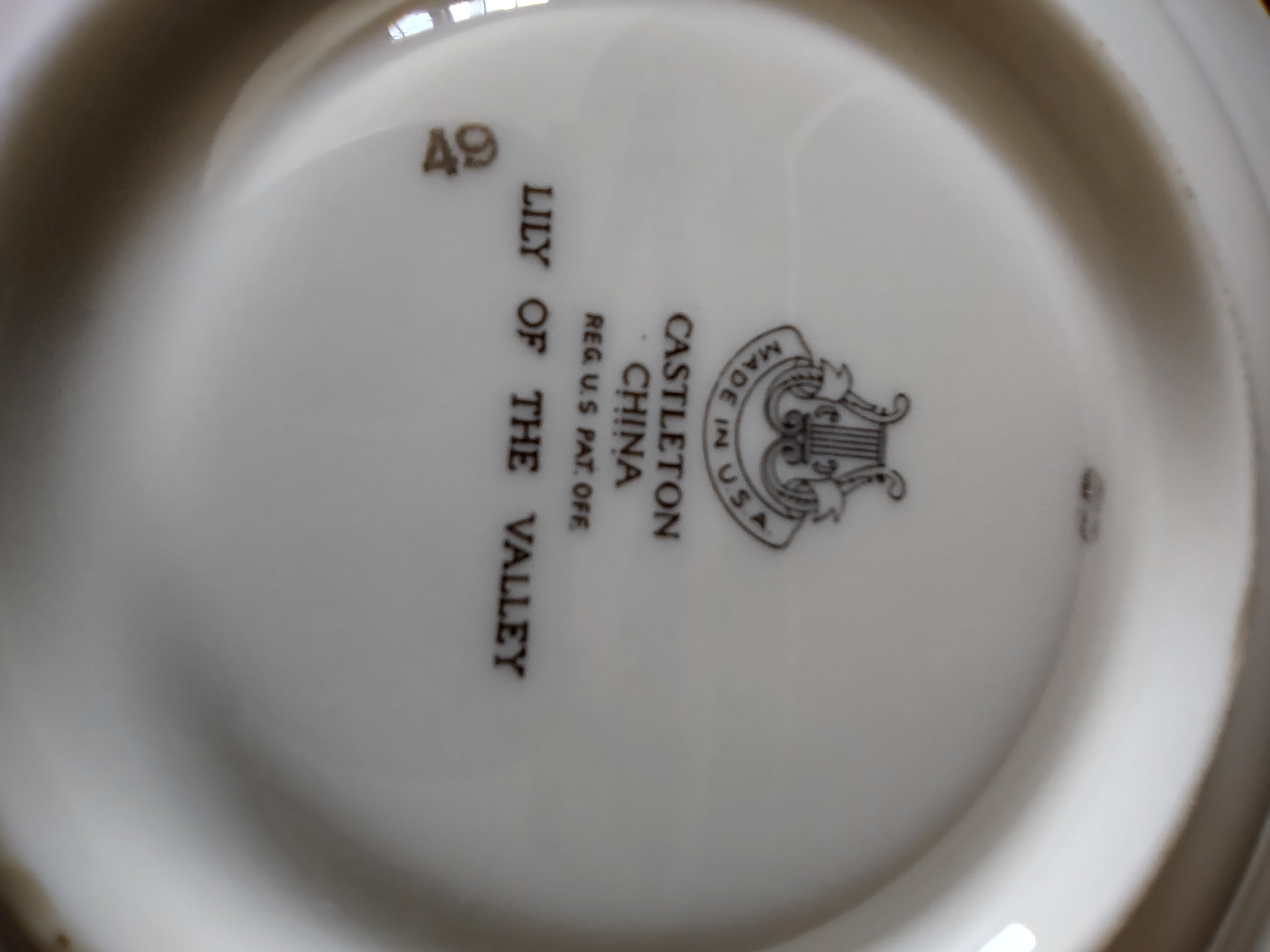 Castleton China Gold Lily of the Valley saucer additional view